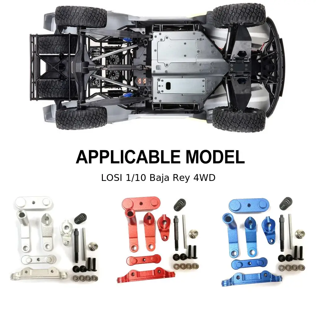 موفر توجيه من سبائك الألومنيوم ، جهاز تحكم عن بعد عالي الدقة ، كامل لـ LOSI Baja Red 4WD ، أحمر ، 1 ، 10 ، 6