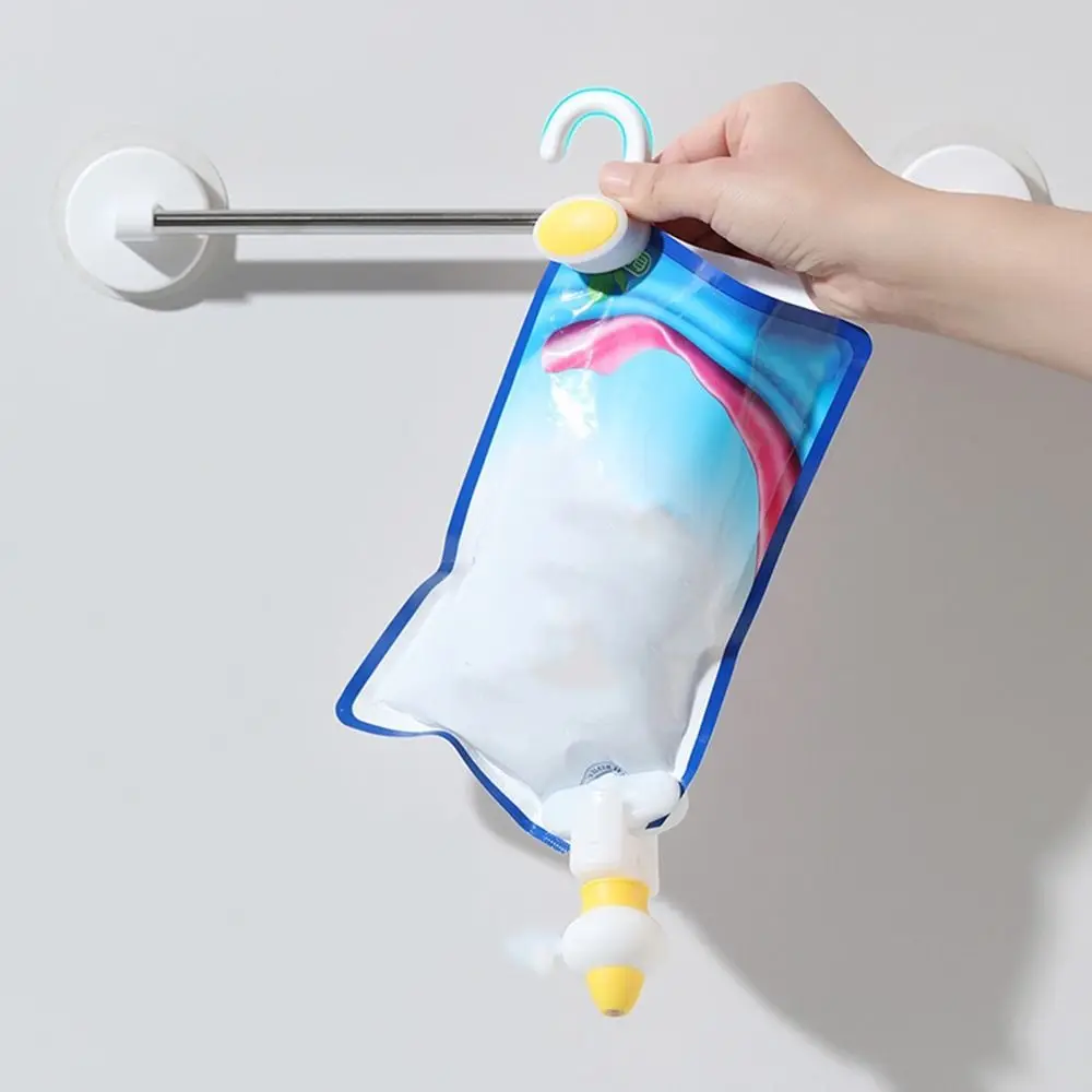 Silicone Bagged Liquid Control Squeezer Upside Down Japanese Style Shampoo Dispensing Pouch Squeezer Labor Saving