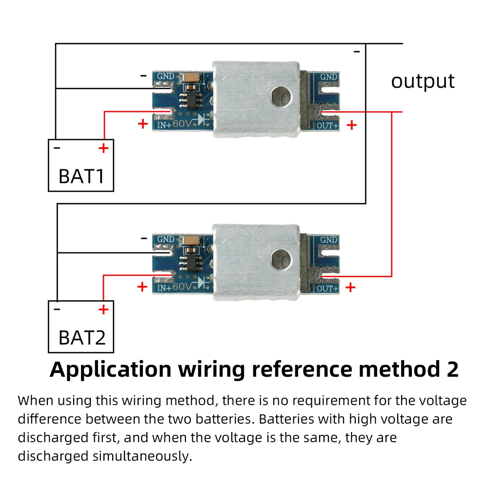 DC 3,5-60V DC 4-90V Ideales Diodenmodul für Solarsysteme 20A Rücklaufschutz Niedriger Spannungsabfall Kühlkörper Inklusive – Detail 12