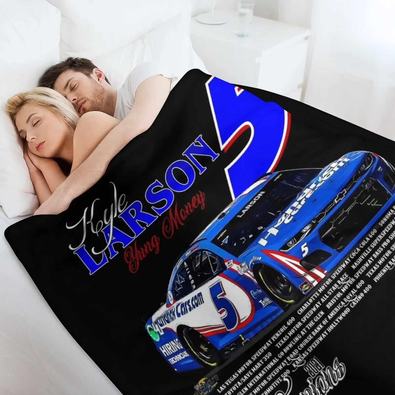 Coperta da tiro Kyle Larson Champion Coperte e mantelle singole pesanti