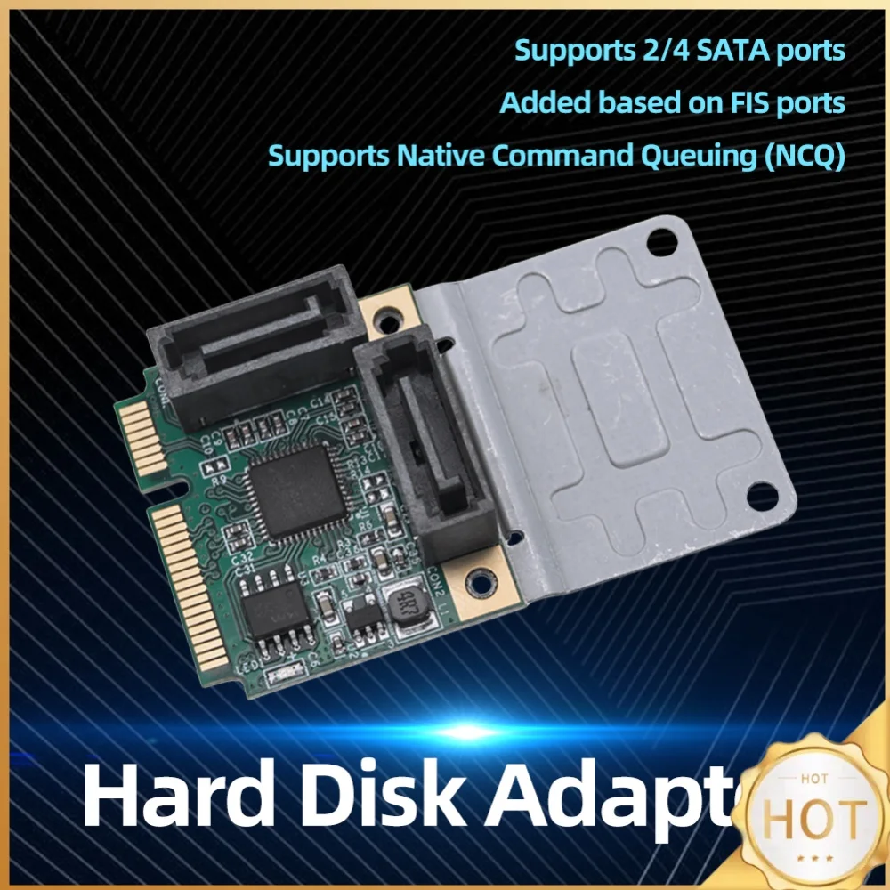 Mini PCI-E To SATA3.0 Adapter B+M Key Riser Card 5/2.5 Gbps Expansion Card 2/4 SATA 3.0 SSD Adapter Card
