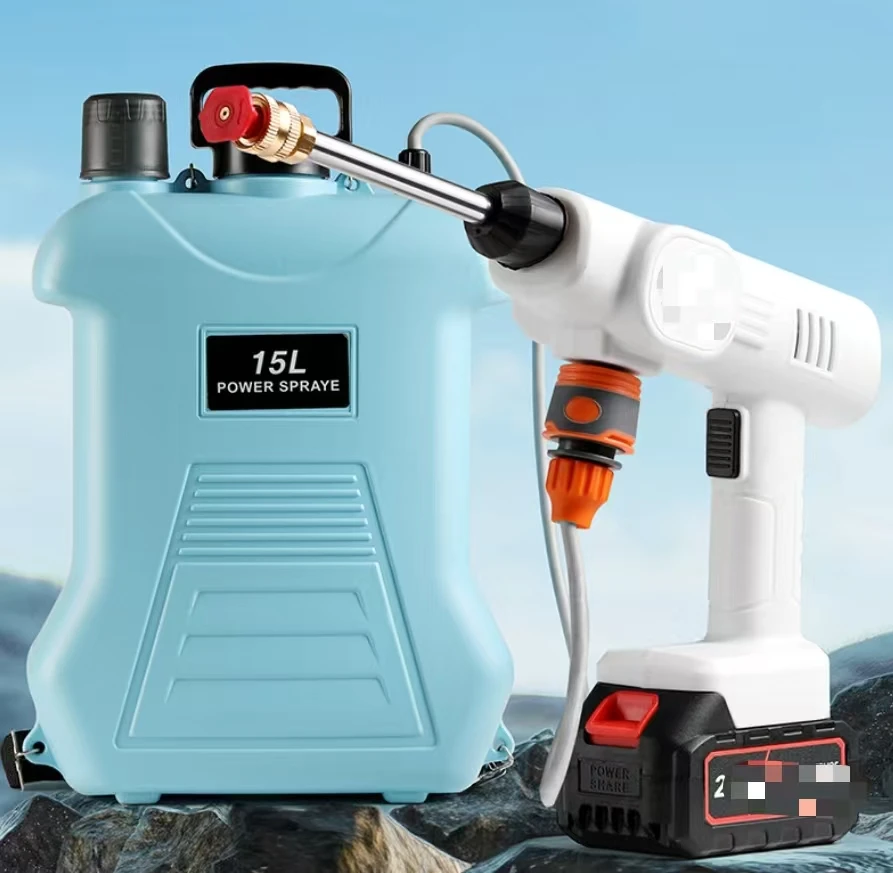 

Electric sprayer High pressure water gun Knapsack battery powered DIY 3L 150 PSI household spray disinfection
