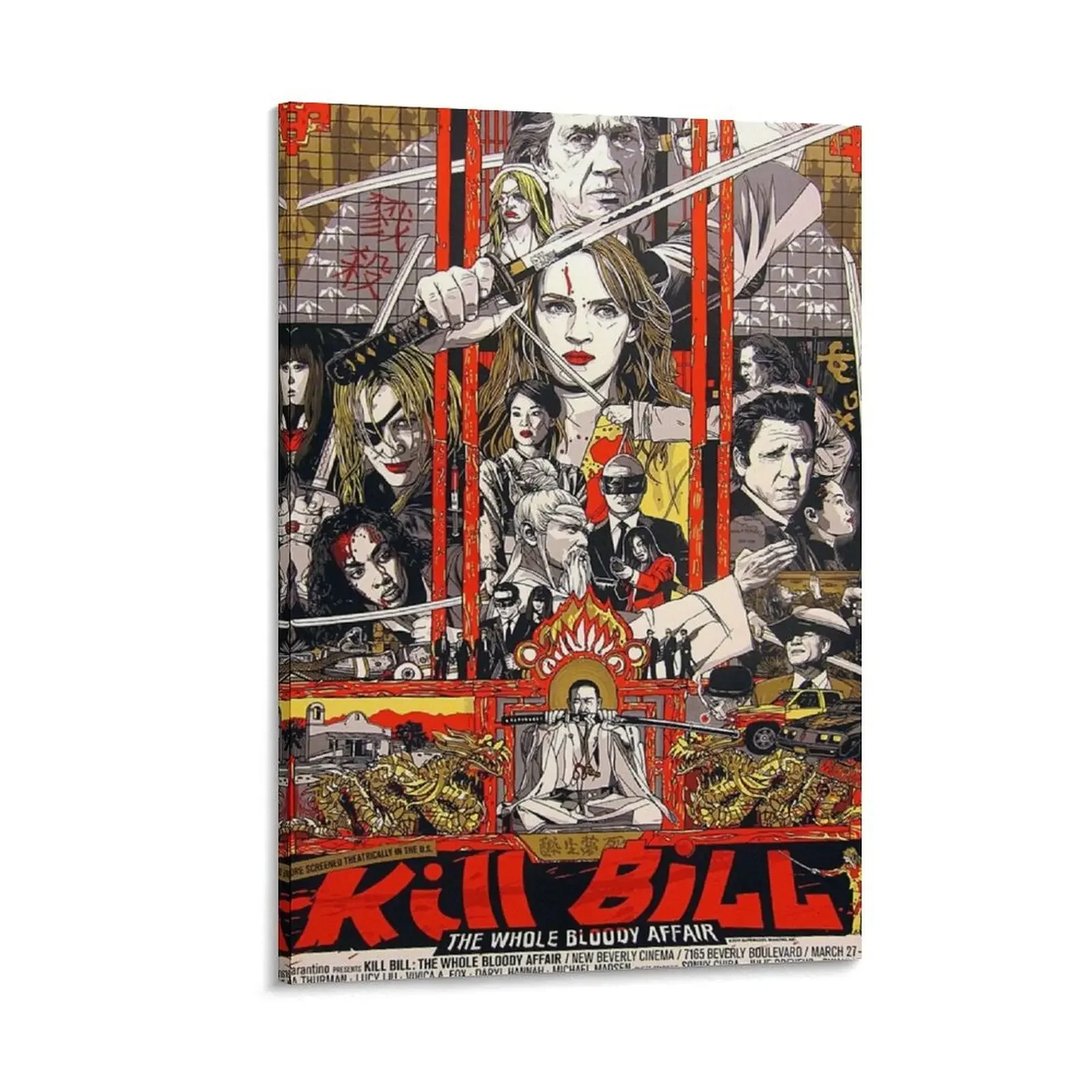 

Kill Bill Poster Canvas Painting room decorations Decorative prints wall painting Bedroom deco house decoration