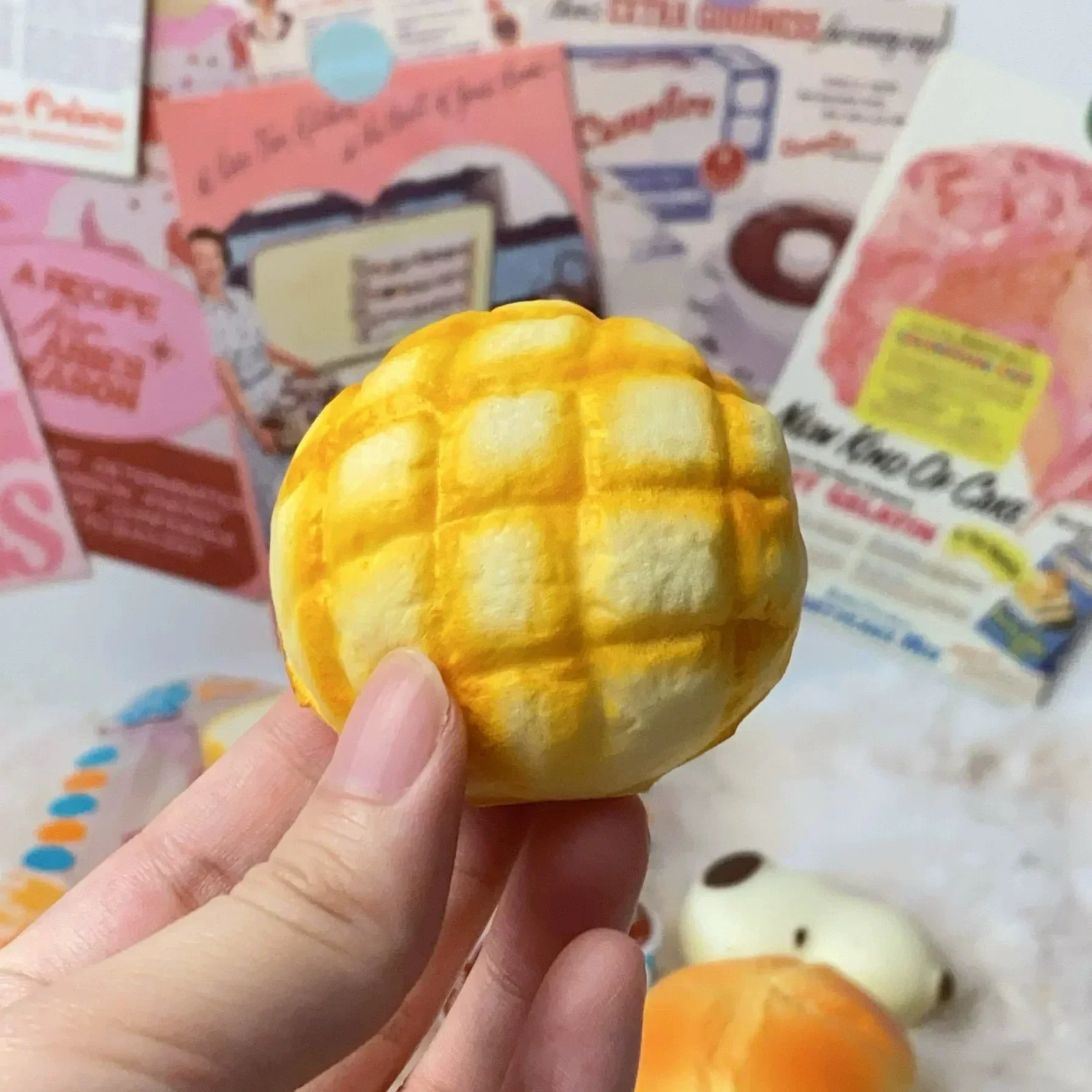 Mini Bread Squishy Slow Rising Toast Bun Waffle Muffin Slow Rebound Squeeze Toy Anti Stress Relieve Stress Hand Relax Gift Toy