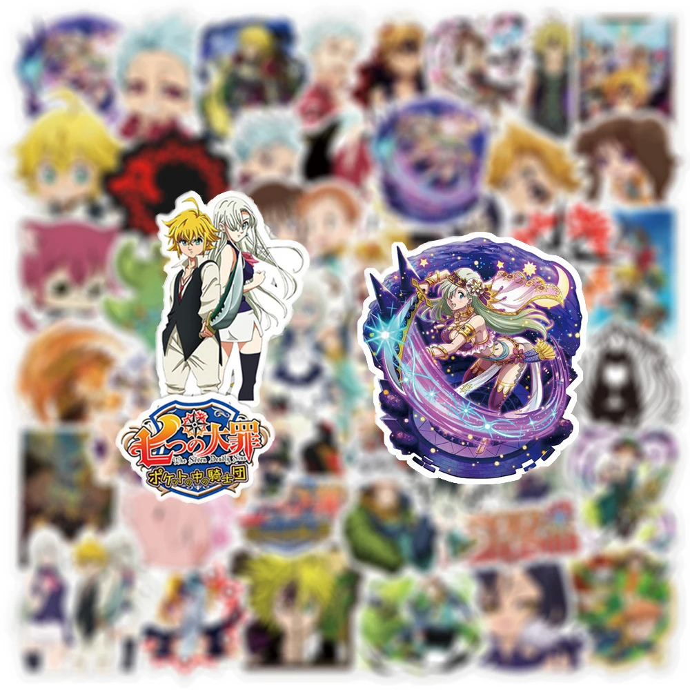 

10/30/50pcs Japanese Anime The Seven Deadly Sins Stickers Waterproof Graffiti DIY Laptop Luggage Phone Cool Cartoon Decals Pack
