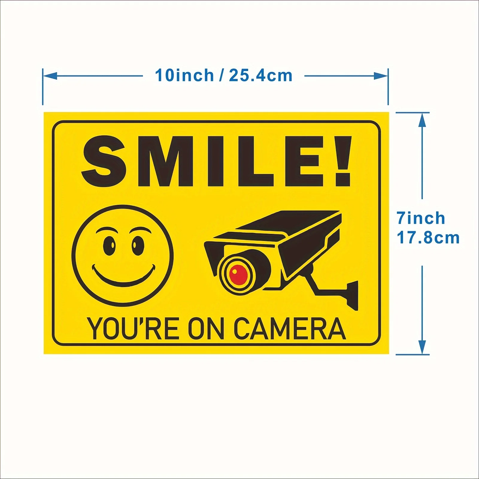 4-Pack Video Surveillance Warning Signs Stickers CCTV Security Camera Signs Stickers - Self-Adhesive Vinyl for Homes