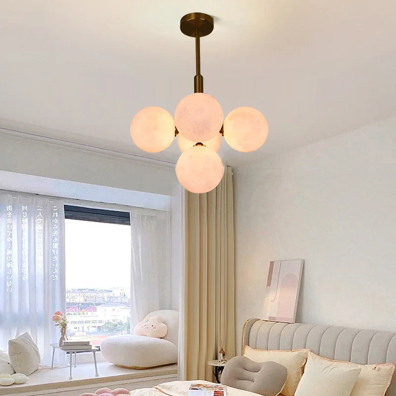 

Modo Bubbles Chandelier Light For Dining Room Living Room Gold Suspension Luminaire Modern Moon Chandelier Lighting Ceiling lamp