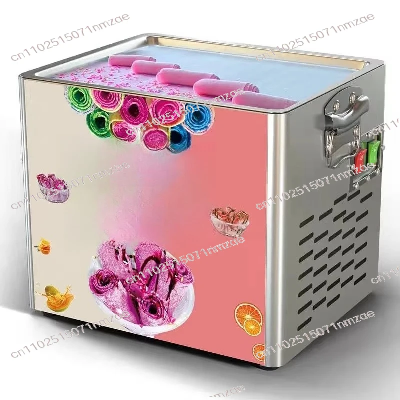 Mini Ice Cream Roll Maker Portable Frozen Yogurt Rolling Machine for Home Commercial Use