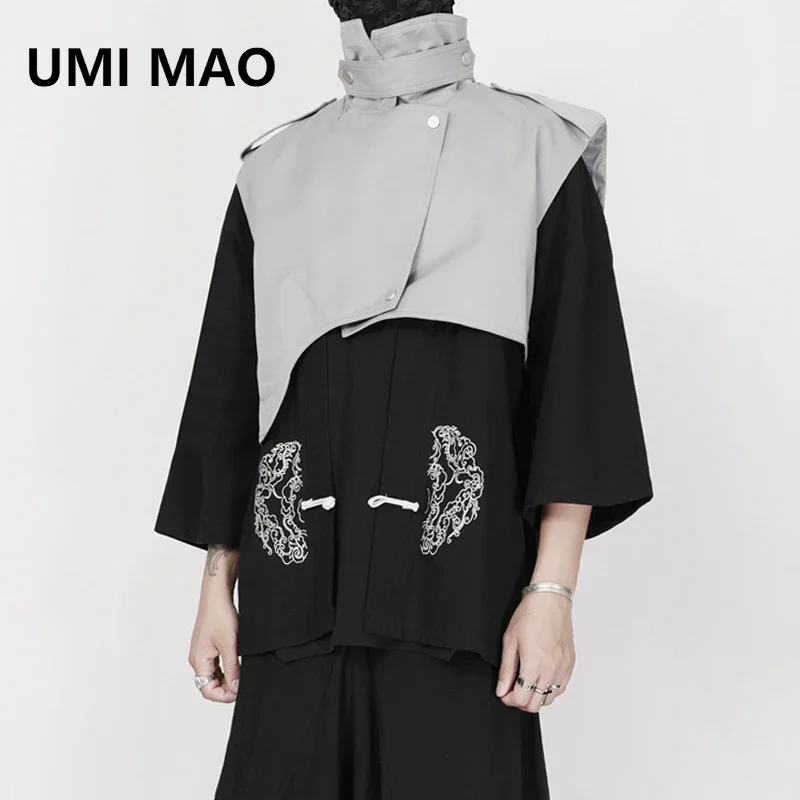 

UMI MAO Four Seasons Versatile Yamamoto Style Small Popular Design Sense Vest Men Flow Sweetheart Loose Vest Casual Short Coat