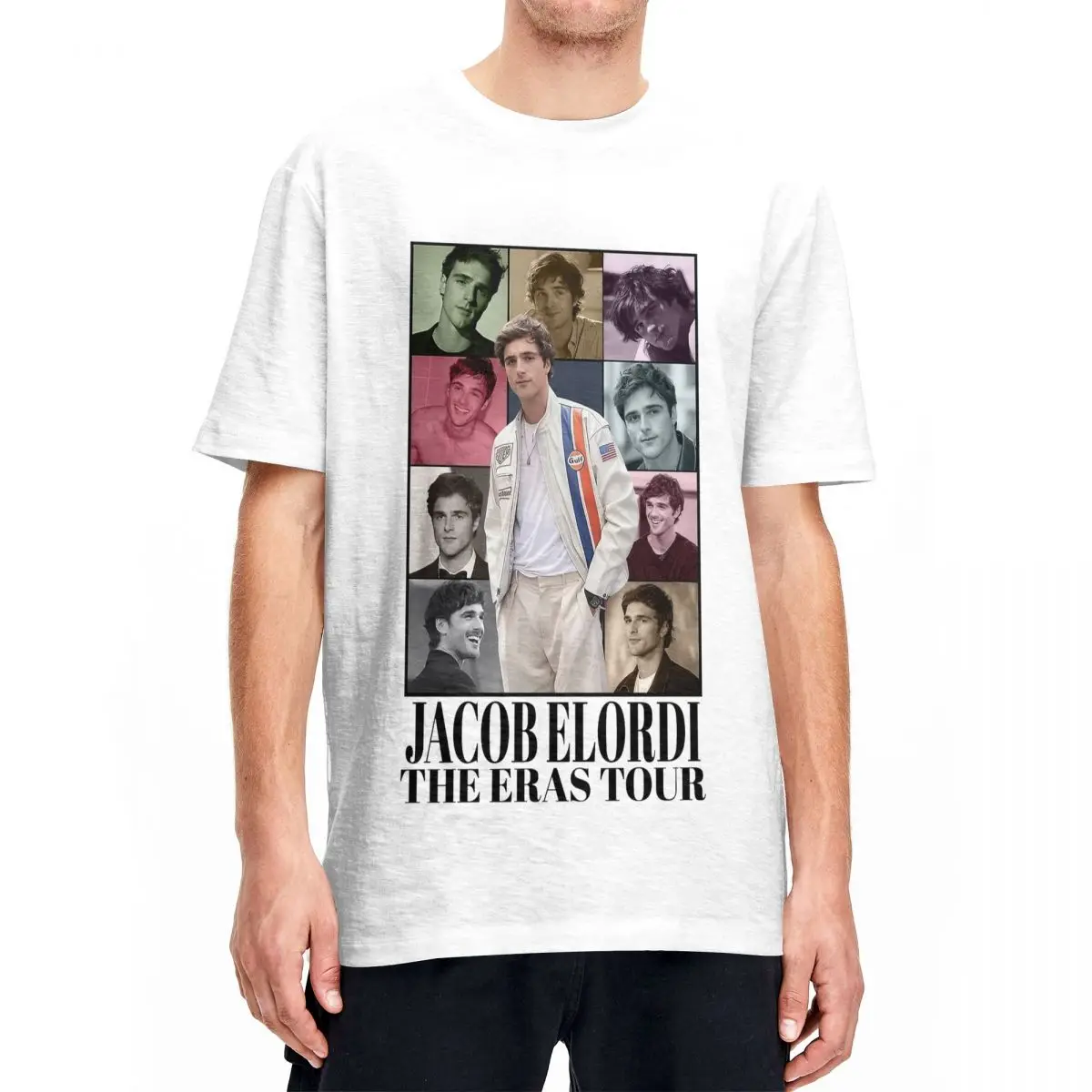 Jacob Elordi The Eras Tour T-Shirt Actor Harajuku T Shirts Short-Sleeve Aesthetic Tops Summer Cotton O Neck Oversize Tees