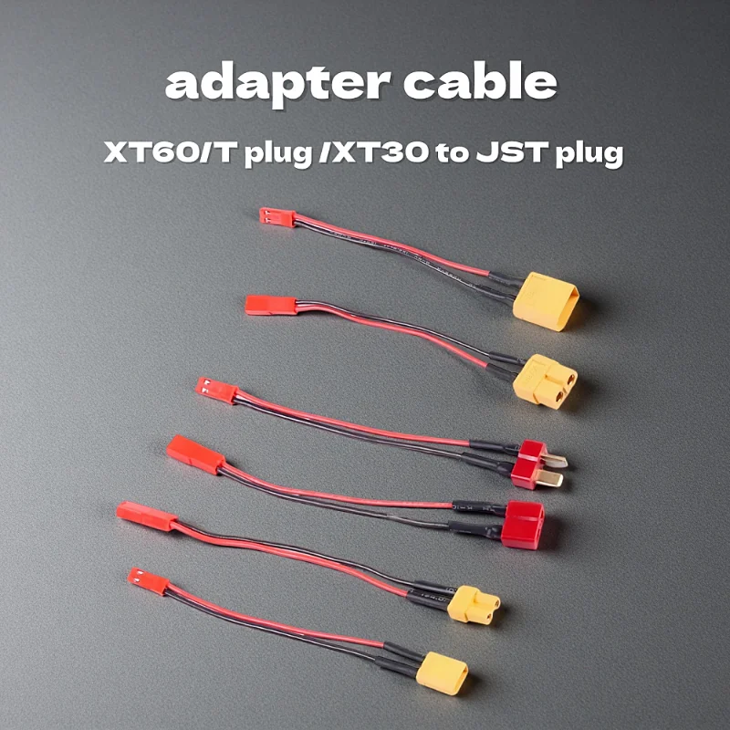 10cm Adapter Cable XT60 XT30 T-Plug to JST Male/Female Connector 22AWG Silicone Wire for FPV Drone Airplane Car Parts ESC