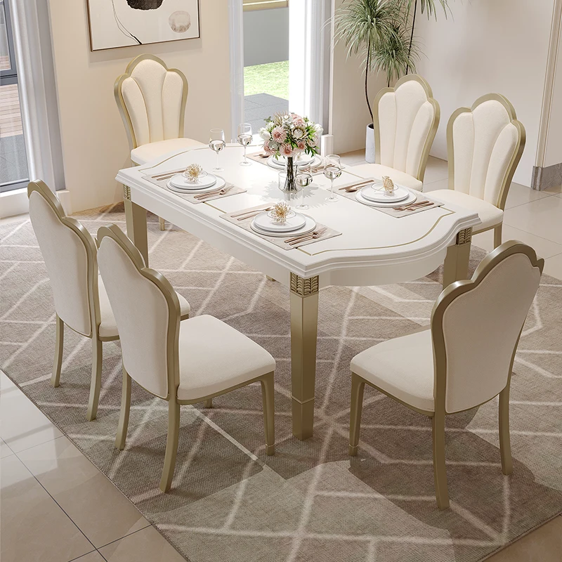 

Restaurant Party Event Dining Tables Sets Luxury Modern Living Room Dining Tables Chair Wood Mesa Salon Comedor Home Furniture