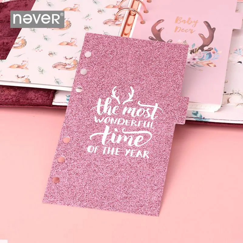 Never 6 sheets Binder Index Dividers Index Page for Loose-leaf Notebook Scrapbook Stationery Bookmark School Office Supplies