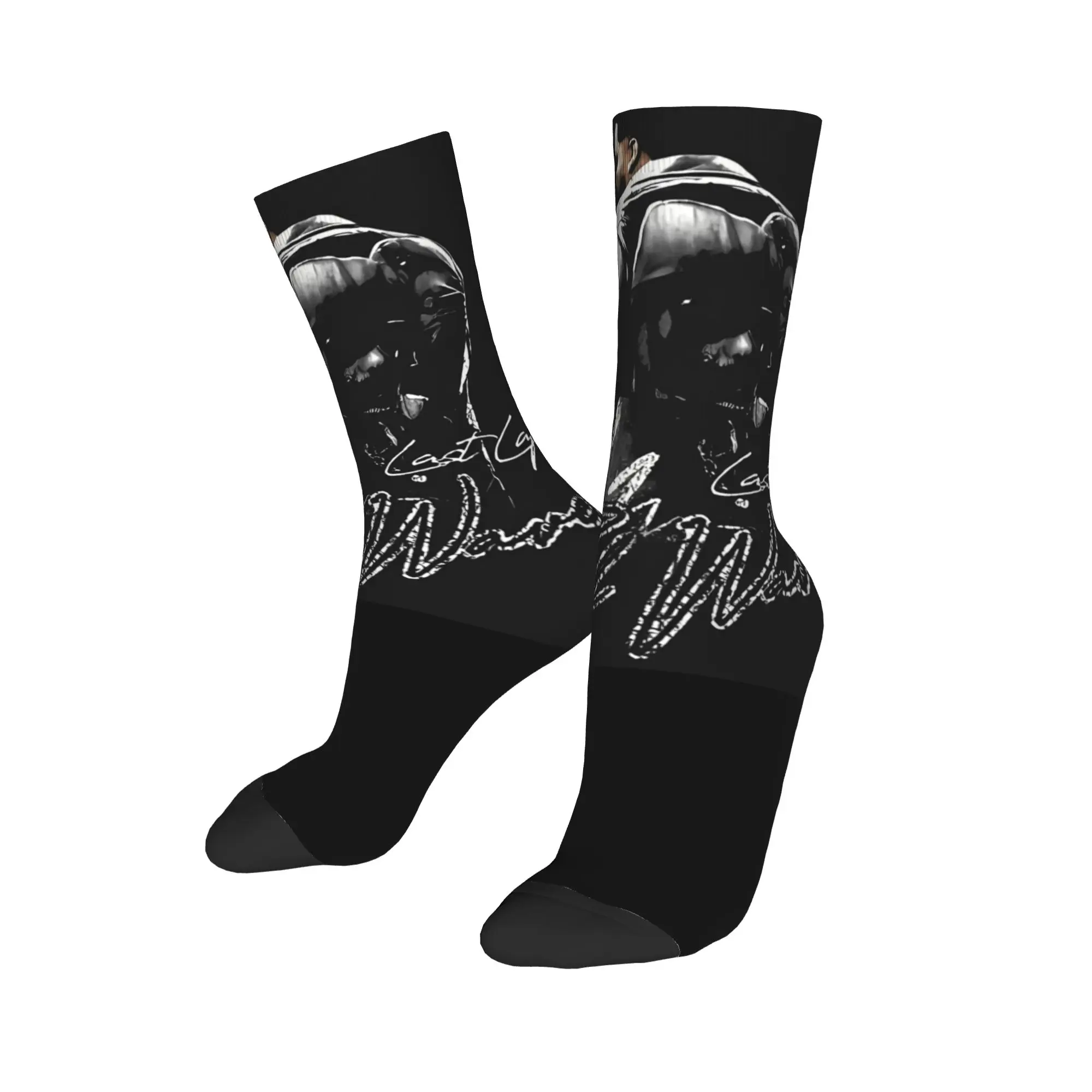 Winter Warm Funny Unisex Rod Wave Hip Hop Rapper Last Lap  Socks  Non-slip Skateboard Socks