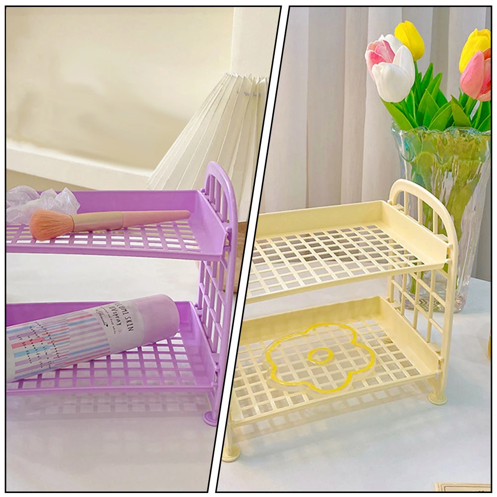 

4 шт., многофункциональная полипропиленовая полка для косметики, практичный органайзер для ванной комнаты, стеллаж для хранения косметики, простая сборка