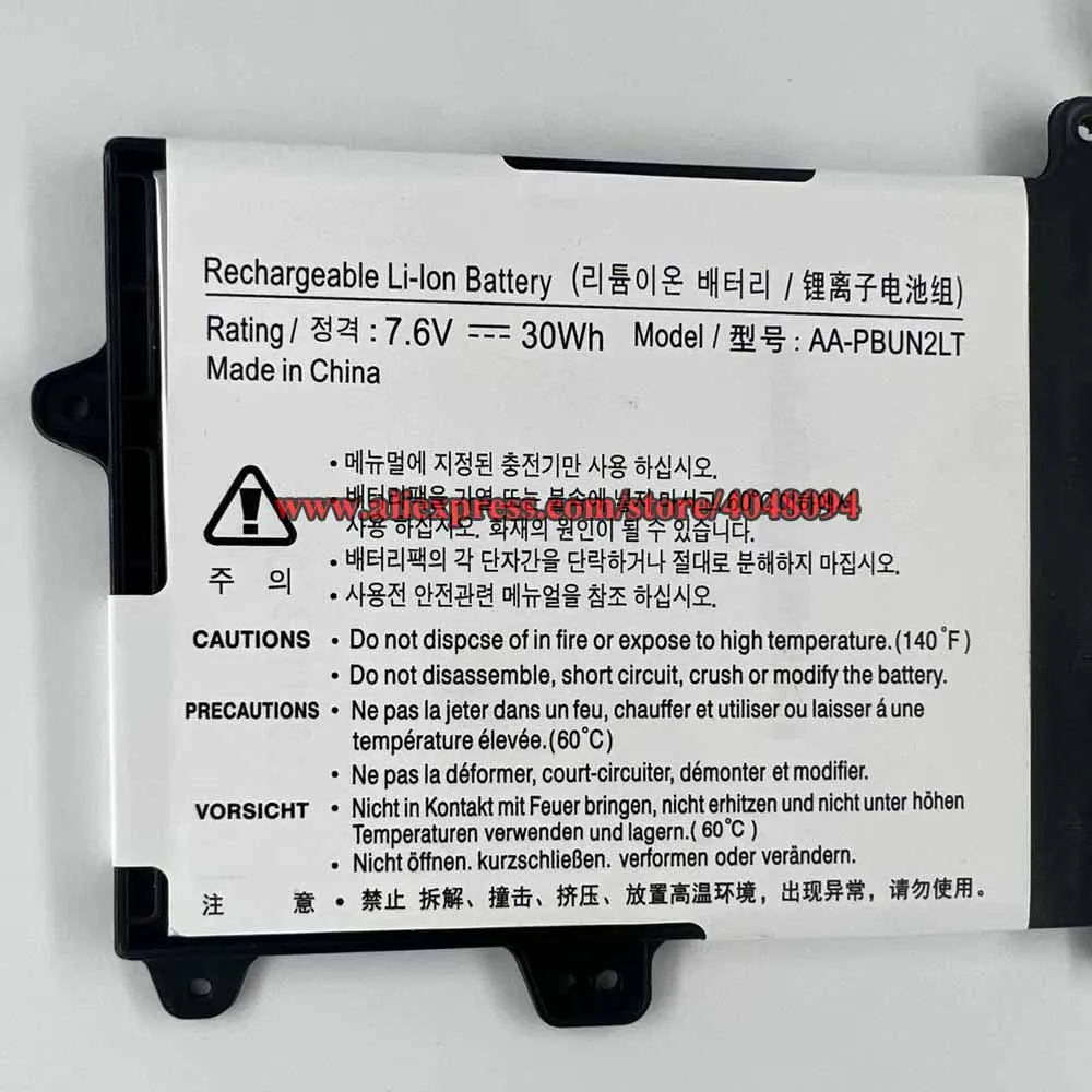 AA-PBUN2LT AA-PBUN2QT Battery For Samsung NP900X3L 900X3J 900X3M NP900X3L-K02CN NP900X3L-K35M 900X3J 900X3M 7.6V 30Wh