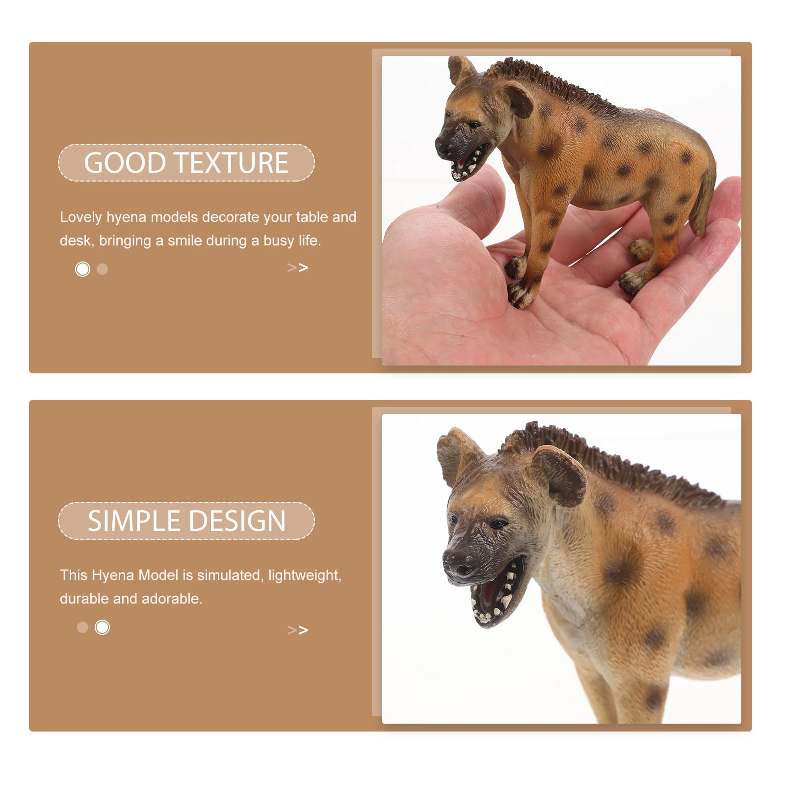 Simulation Hyena Model Desktop Animals Toy Toys Wild Plastic Kids Wildlife Cognitive Simulated Child