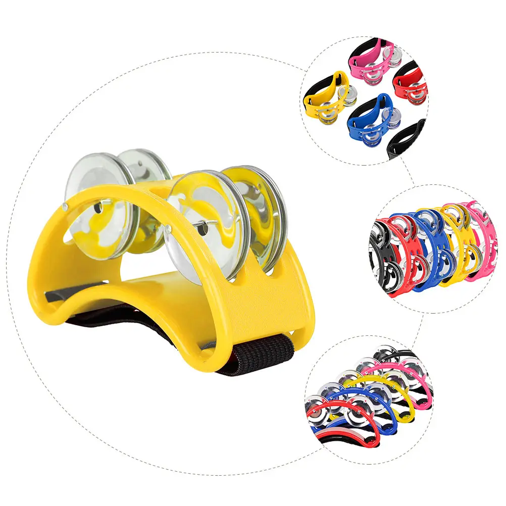

Pedal Bell Musical Instrument Foot Shaker Percussion Shaking Plastic Tambourine Tambourines for Adults
