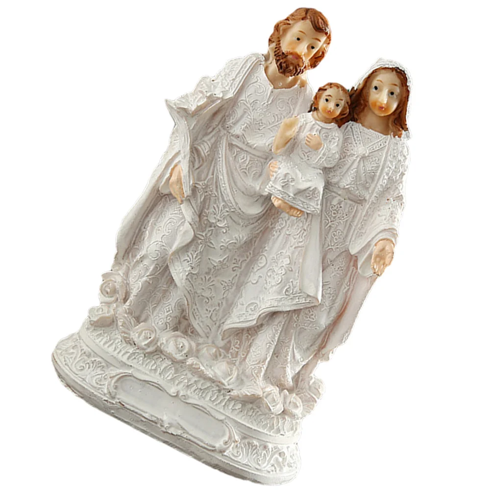 

Resin Ornament Exquisite Tabletop Decoration for Home Church Office Religious Gift Statue Nativity Scene