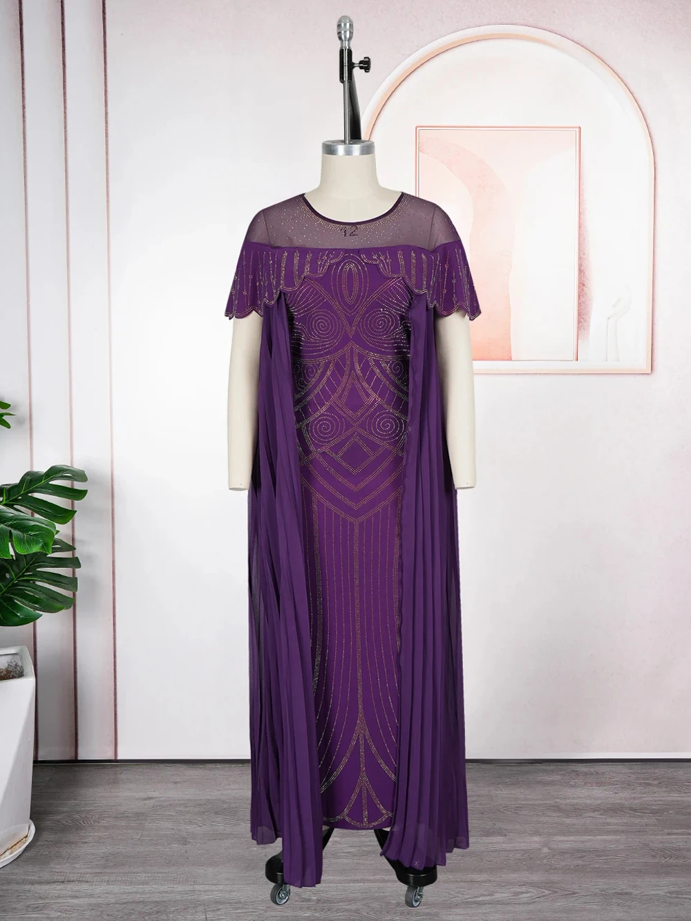 2026 Spring Dresses For Women Dubai African Wedding Party Prom Evening Gown Dashiki Pleated Maxi Robe Office Ladies Clothing