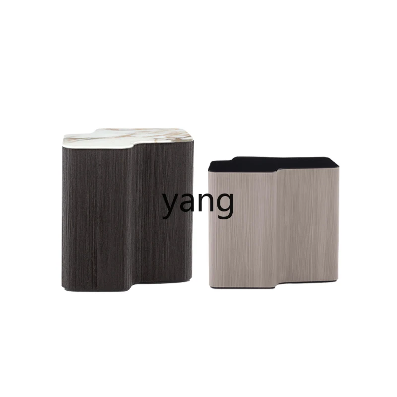 LXL Light Luxury Solid Wood Special-Shaped Corner Table Small Apartment Marble Side Table Sofa Combination