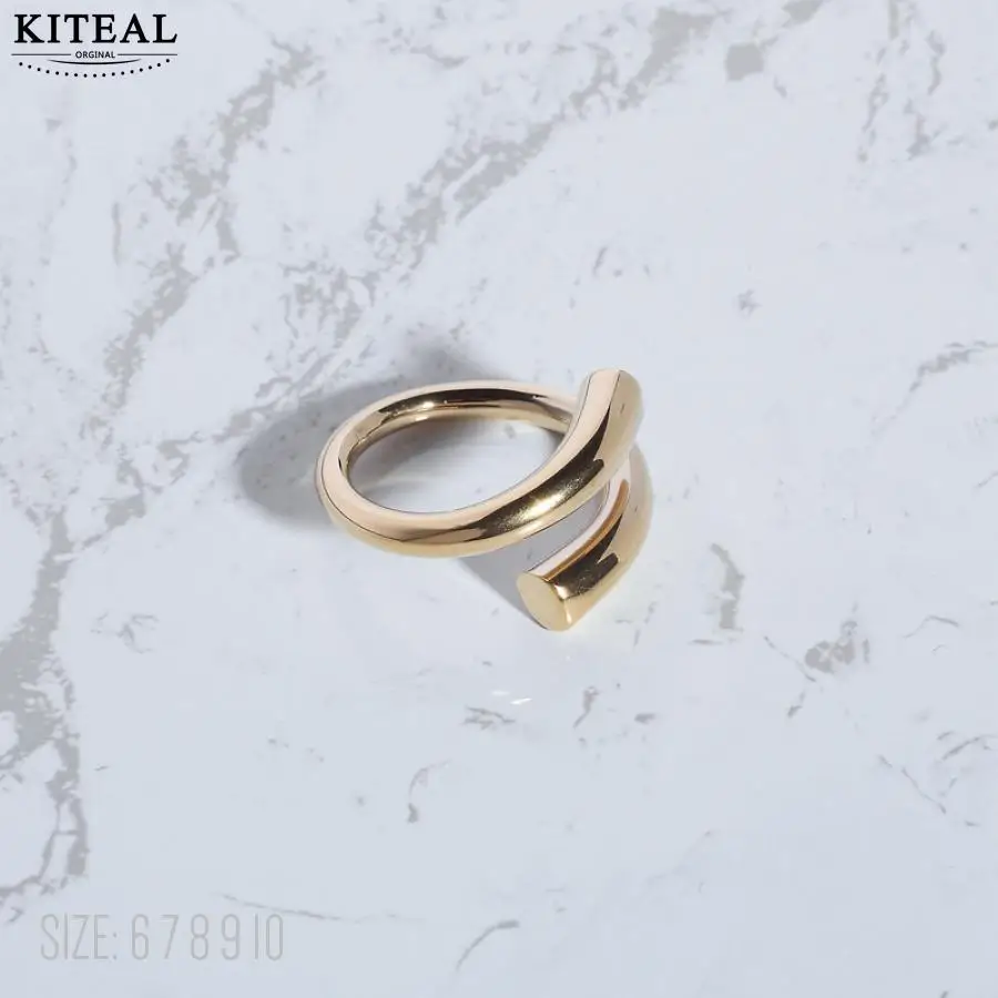 KITEAL floating charms PVD size 6 7 8  Perfume women women's rings Curved Open Ring opal wedding decoration