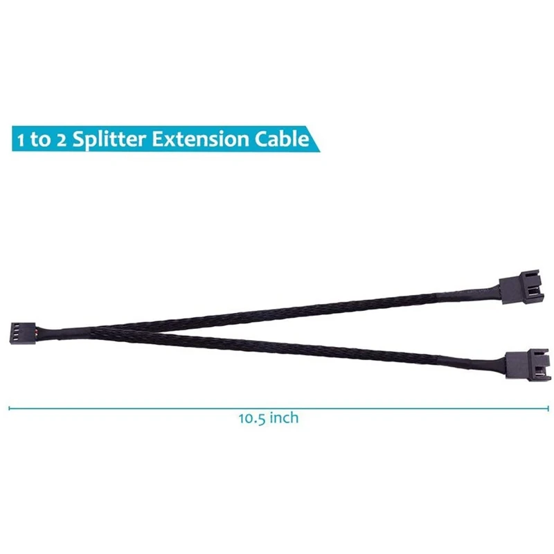 10 Pcs Computer Fan Cable, CPU Fan Splitter, PWM Fan Splitter Cable Fan Running Wires Computer PC Power Cable 4Pin
