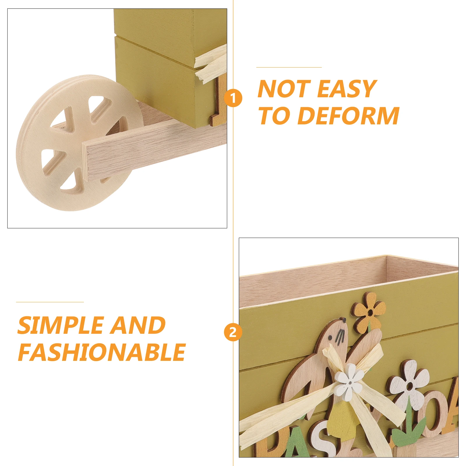 

Wooden Ornaments Home Decorations Desktop Holiday Table Festival Scene Prop Cart