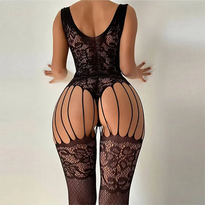 Adult Sex Toys Extremely Crotchless SexShop Large Size Body Stockings Exposed Buttocks Temptation Transparent Lace Underwear