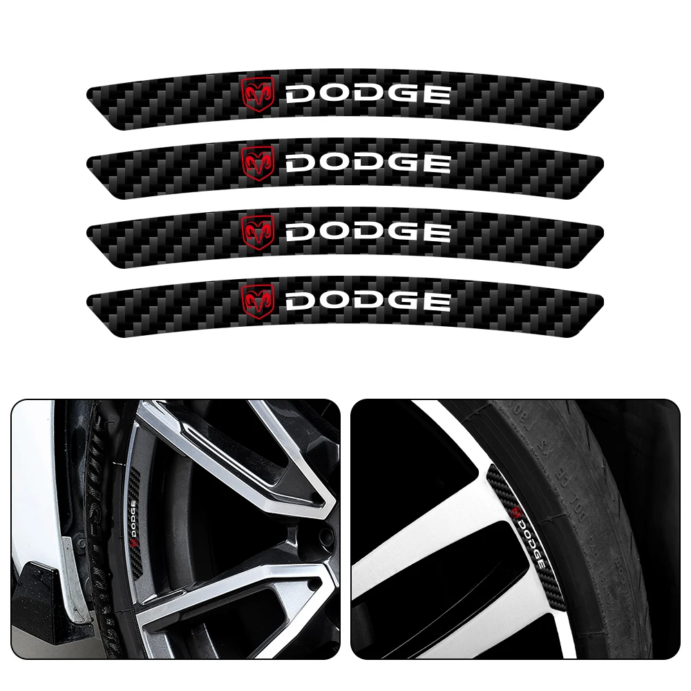 4 Piezas de Adhesivos Decorativos para Llantas de Aluminio con Logotipo de Coche para Dodge Durango Caliber Dakota Neon SXT Nitro Ram Dart SRT