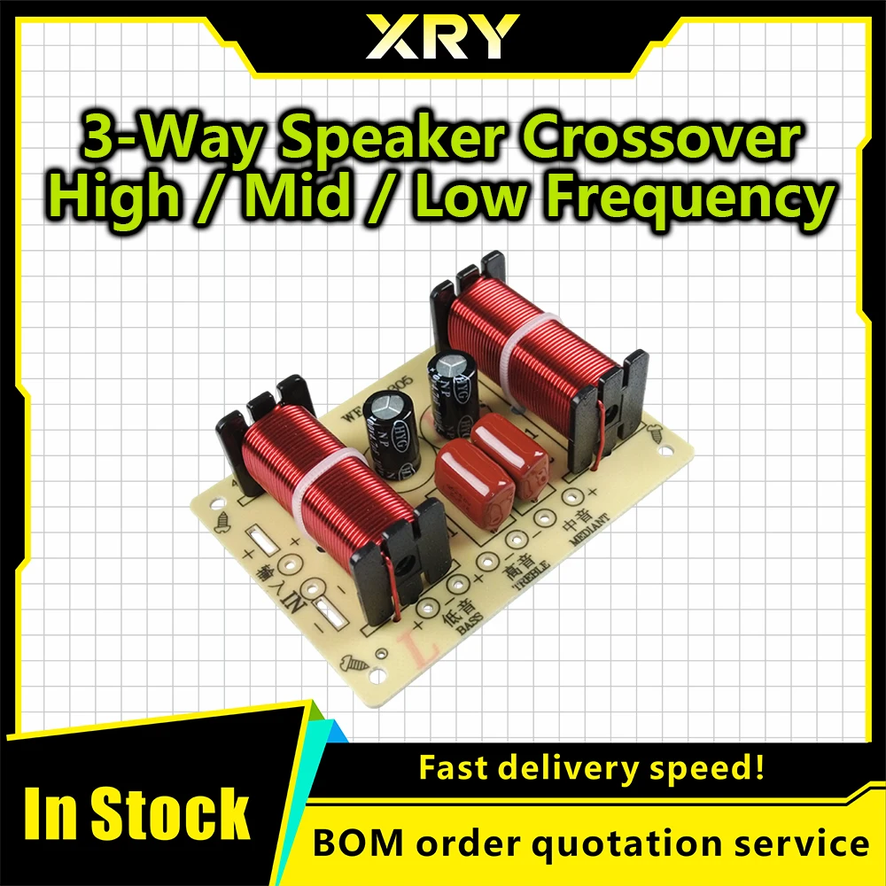 3 Way HiFi Speaker Frequency Divider 150W Audio Crossover Filter Treble Alto Bass Frequency Divider for Professional or Home Use