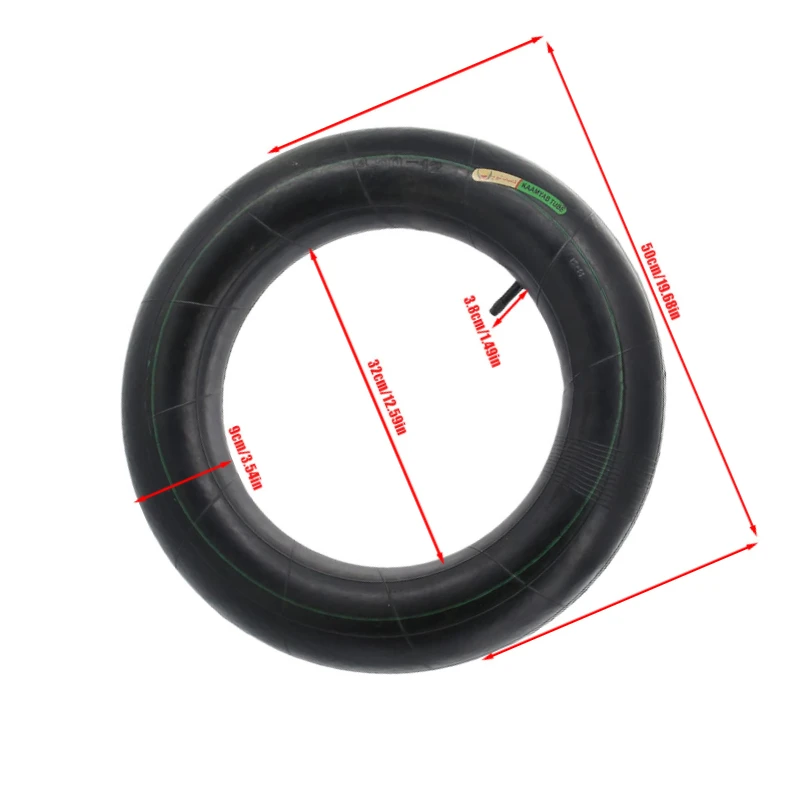Heavy-Duty 4.50-12 Motorcycle Tire Replacement Kit Including Thick Inner Tubes for Longevity