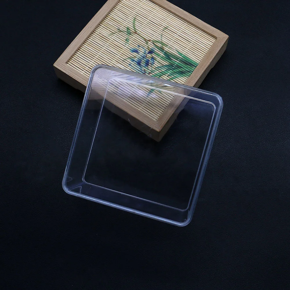 

Прозрачная квадратная пластиковая упаковка для ювелирных изделий без разделения, чехол для хранения, органайзер, инструменты для хранения ювелирных аксессуаров 94x94x53 мм