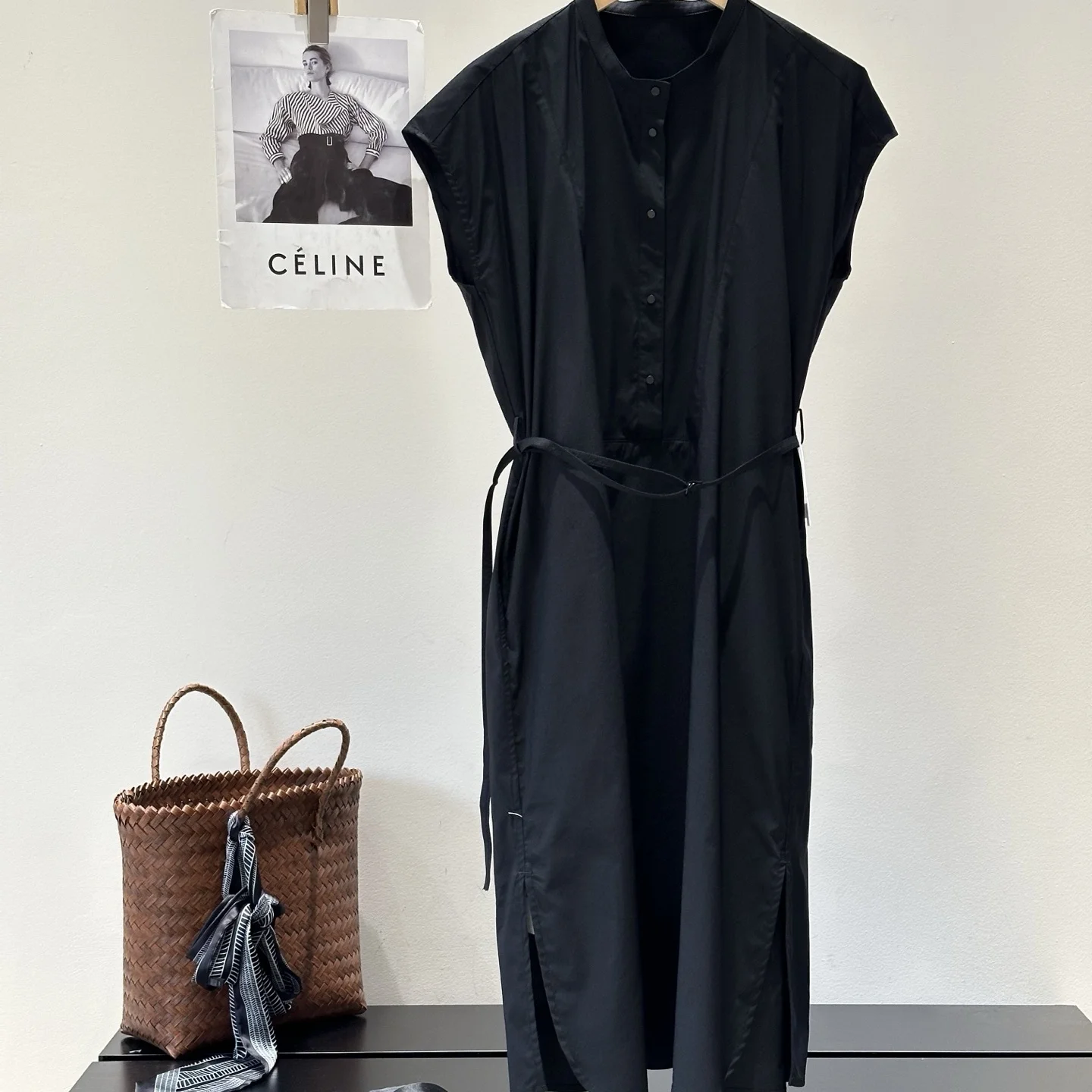 

Elegant High Density Cotton Silk Wrap Waist Dress Versatile Commute Friendly Slimming Design by Wooden Giant 2200
