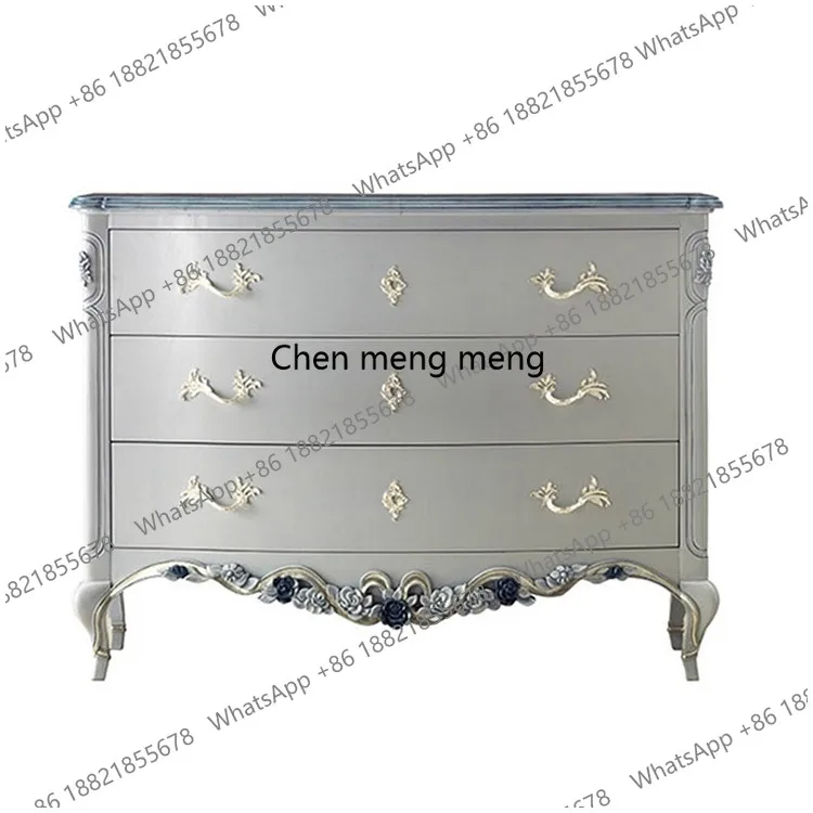 High-end custom European solid wood chest cabinet French entrance decorative cabinet Multifunctional locker
