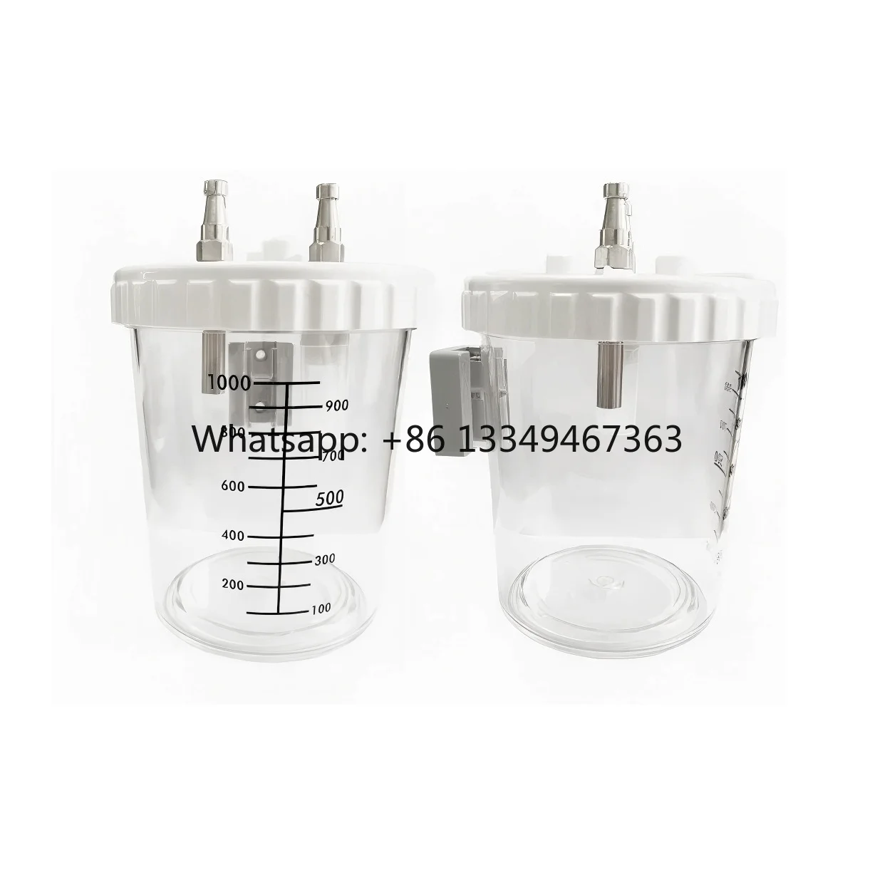 1 Liter 1000ml Medical Supply Reusable Waste Liquid Aspirator Manual Negative Pressure Collection Drainage Bottle Plastic
