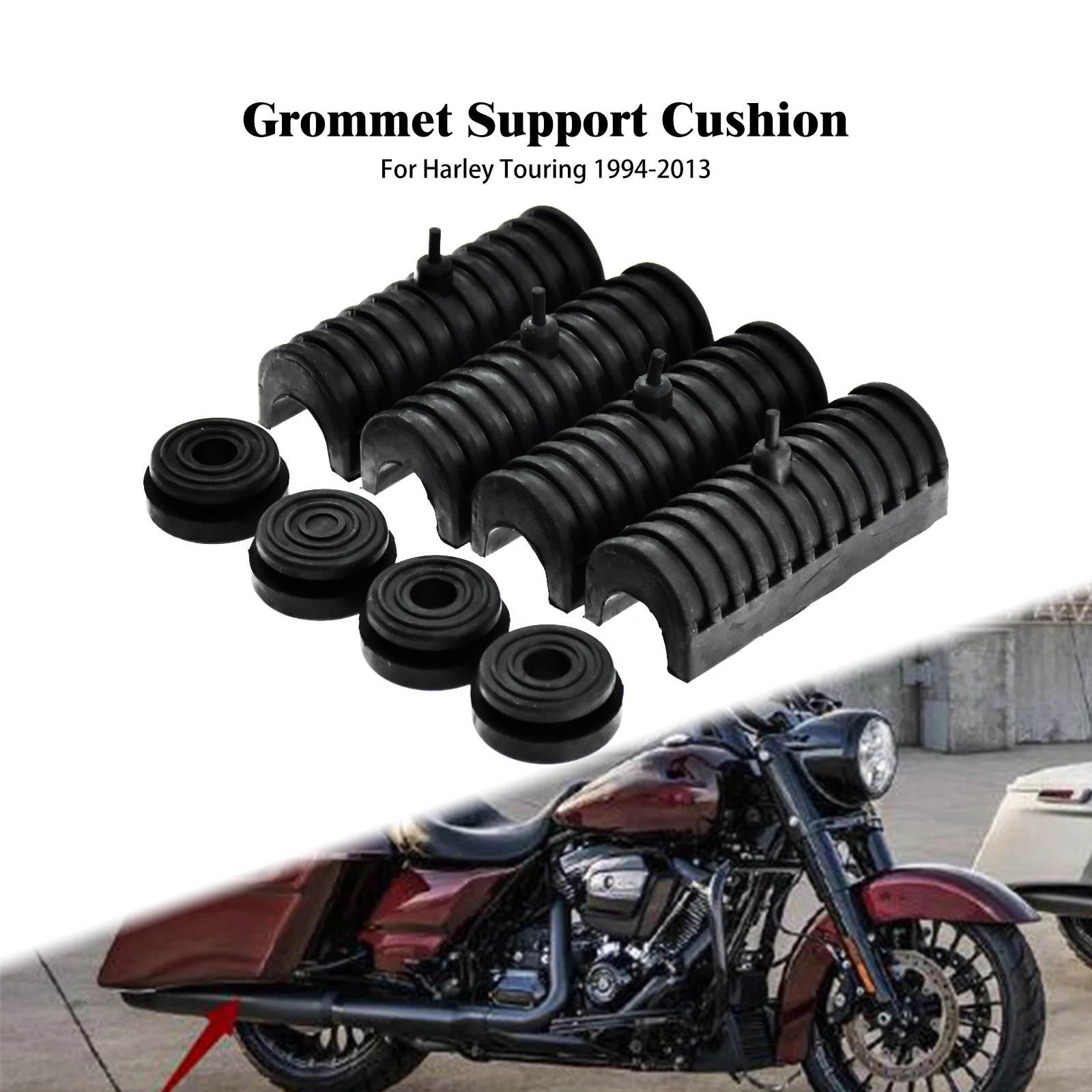 Motorcycle Hard Saddlebag Rubber Grommet Support Cushion For Harley Touring Road King Electra Street Glide FLHT FLHR 1994-2013