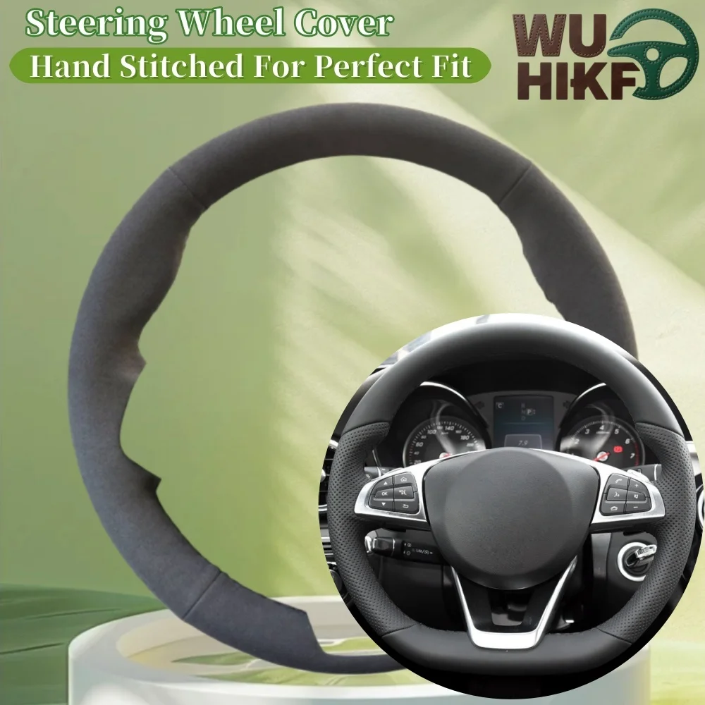 

Замшевый чехол на руль автомобиля с ручным шитьем для Mercedes Benz W176 W246 W205 C117 218 X218 C253 W213 X253 W166 C292 Рулевая пленка