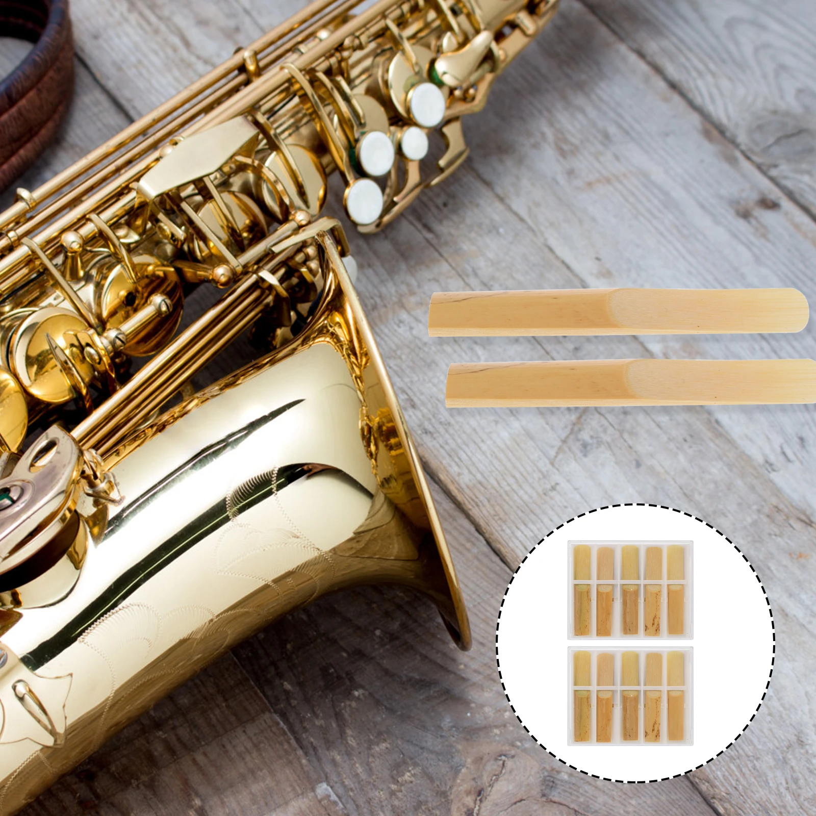 

10Pcs Clarinet Reeds Premium Handmade Reed for Clarinet Compact Instrument Accessory Replacing Reed for Beginner Traditional