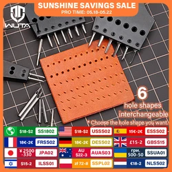WUTA 3G Leather Punches Head Replaceable Pricking Iron Removable Diamond Olive Round Hole French Style Chisel DIY Craft Tools
