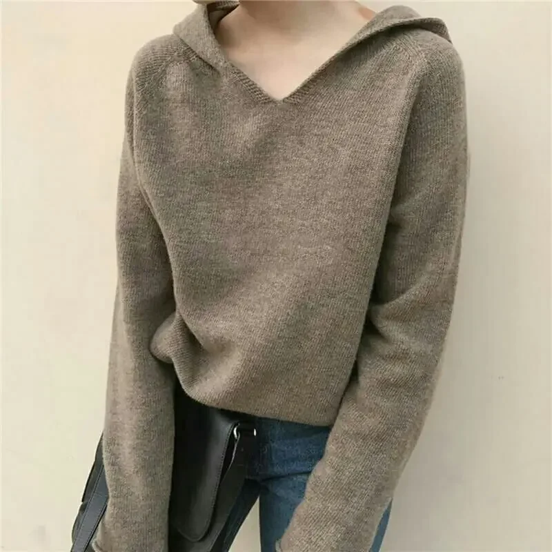 

Hoodies Autumn and Winter Thick Plain Warm Women's Hooded Sweatshirts Cold Female Top Korean Popular Clothes Harajuku Fashion M