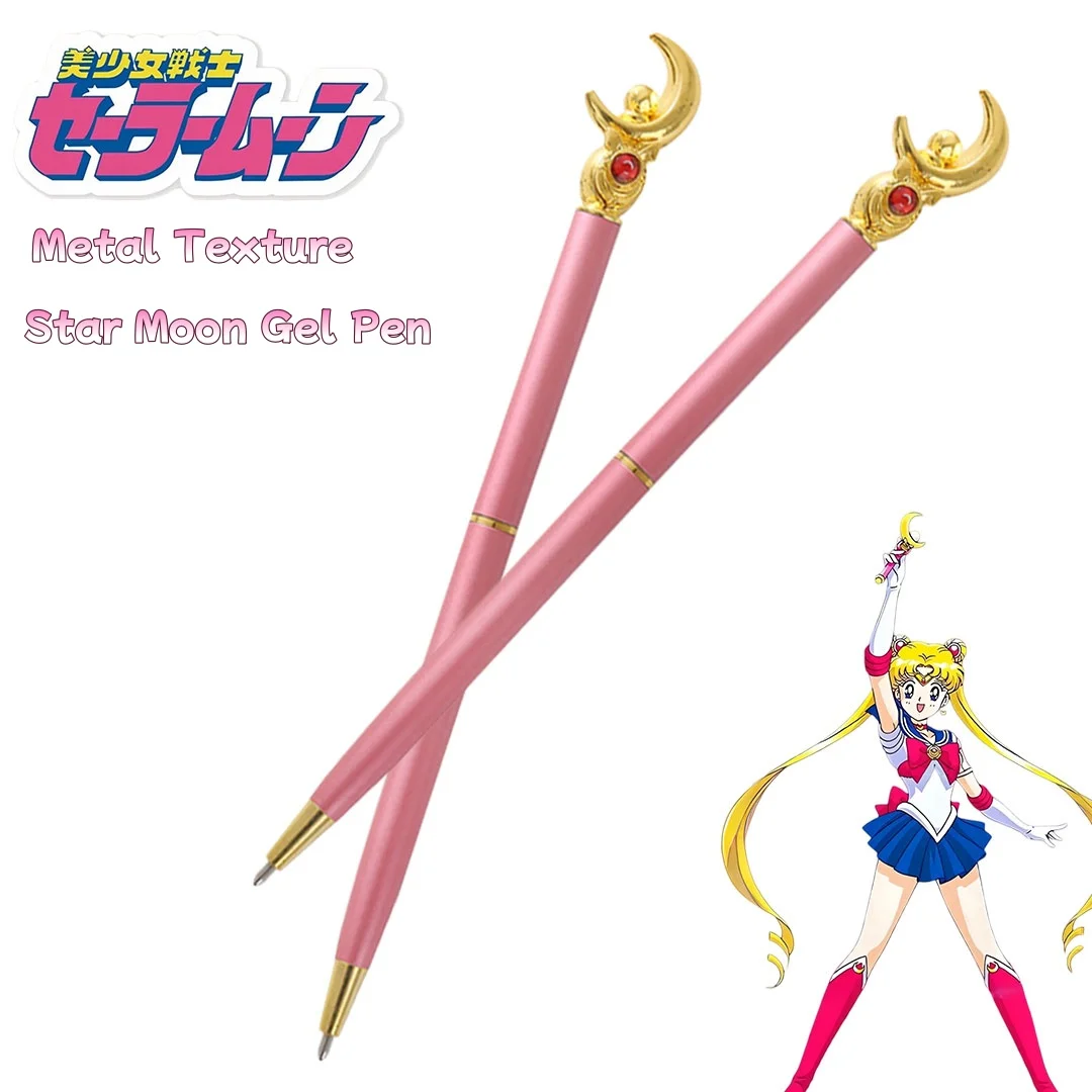 

Sailor Moon Magic Wand Pen, 16.2cm, Pink Metal Texture - Collectible Ballpoint Pen for Writing & Gifts