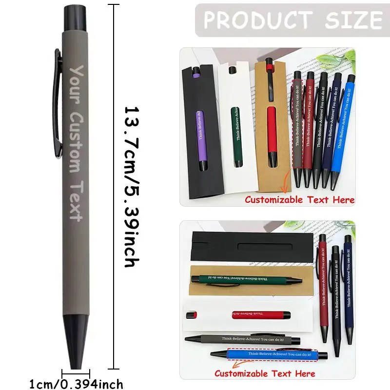 45Sets Customizable Ballpoint Pens with Paper Case Personalized Engraved Metal Pens for Wedding Favors Corporate Business Gifts
