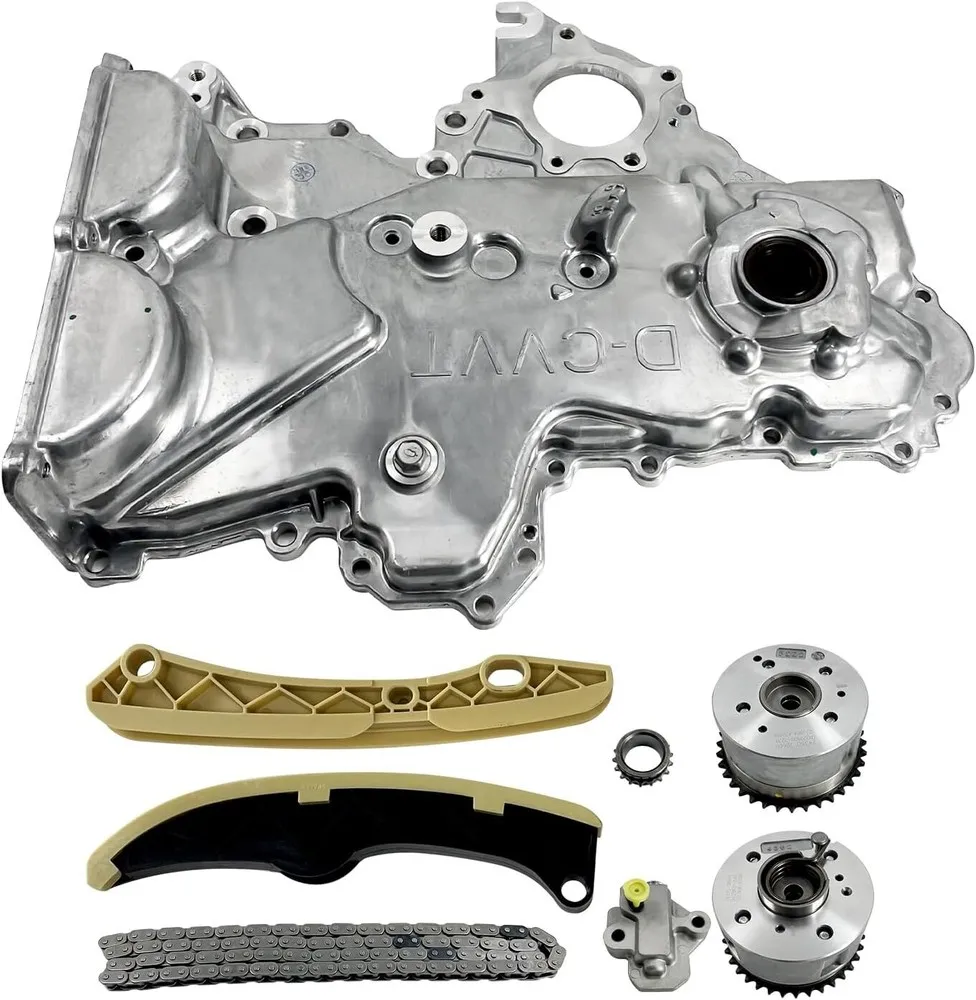 Distributiekettingset + VVT-versnelling + oliepompdeksel Past op Hyundai Veloster Elantra Kia 12-21