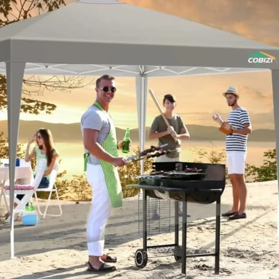 10x10 Pop Up  Tent Without Sidewall UPF 50+ Waterproof Outdoor   Tent Portable Canopies Gazebo for Commercial Sun Shade Party B
