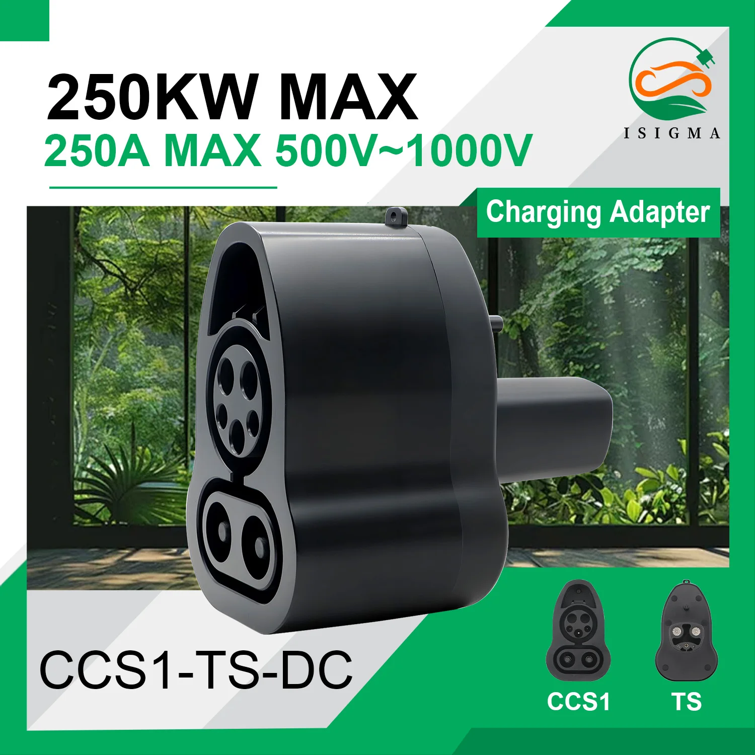 CCS1 to TS-NACS Adapter 250A DC Fast Charging for Tesla Model 3/X/Y with TS-NACS Charging Port, Supports CCS1 Charger EV Adapter