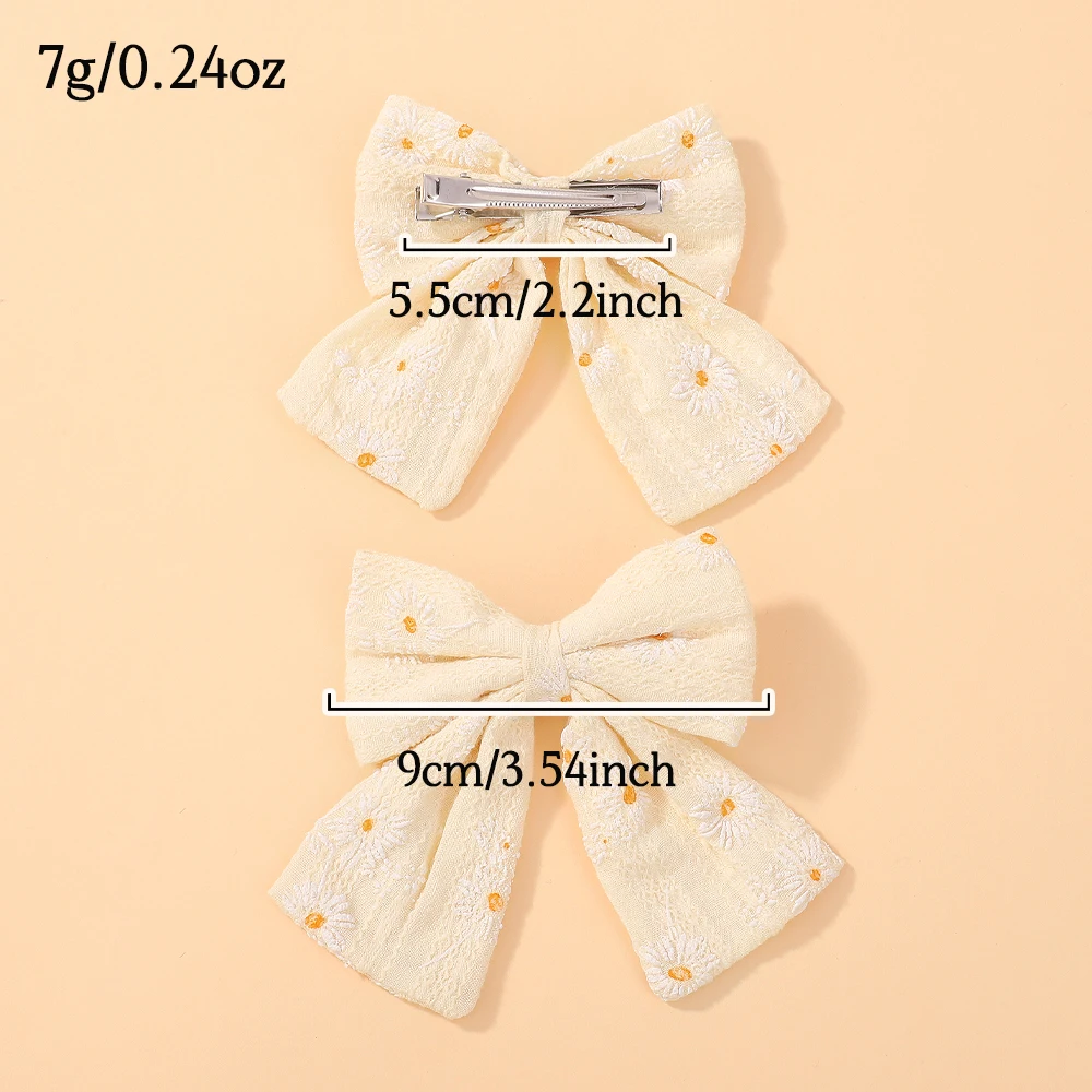 

10 шт./компл., бантики с вышивкой, заколки для волос для маленьких девочек, детские заколки для волос, головные уборы, хвост, боковые зажимы, модные аксессуары для волос, подарки