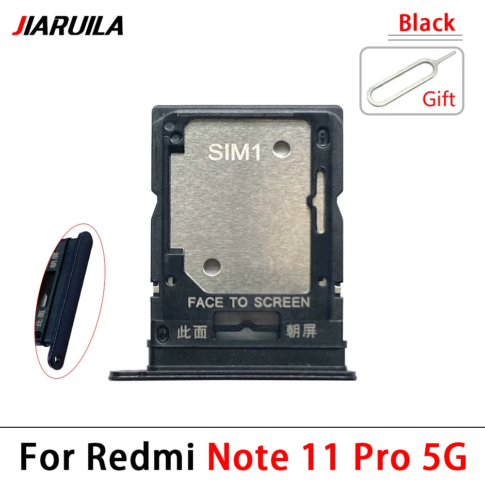 Sim Card Tray For Xiaomi Redmi Note 11 11S 11 Pro 4G 5G Dual Micro SIM Card Slot Tray Holder SD Card Reader Parts