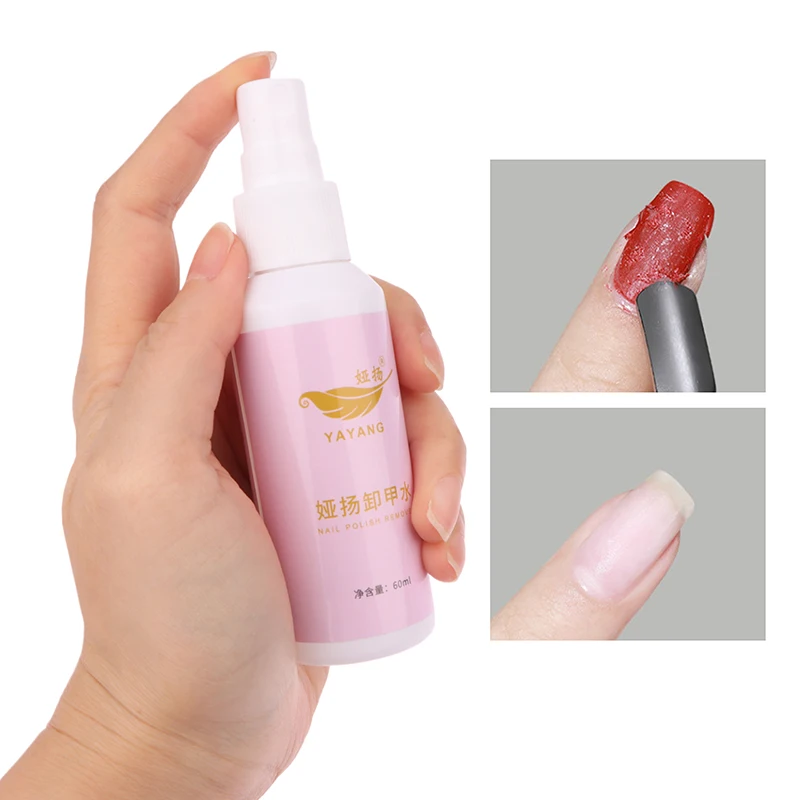 60ml cola de unhas remover para imprensa em unhas pontas de unhas falsas tipo spray uv embeber fora adesivo sólido ferramenta de remoção de unhas falsas