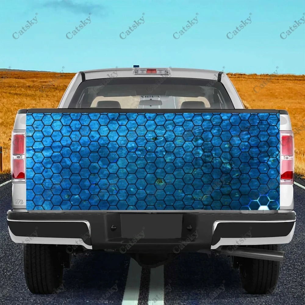 hexagon honeycomb car sticker rear car rear modification custom suitable for SUV car truck packaging sticker decal